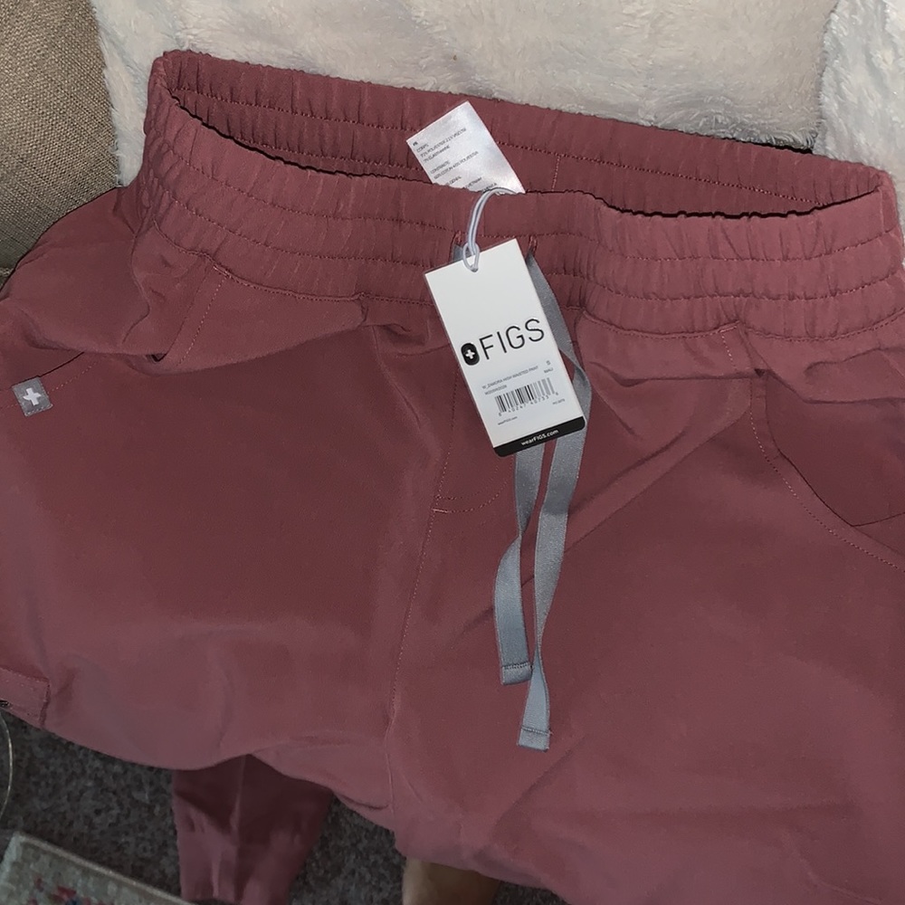 Figs high waisted Zamora jogger mauve NWT